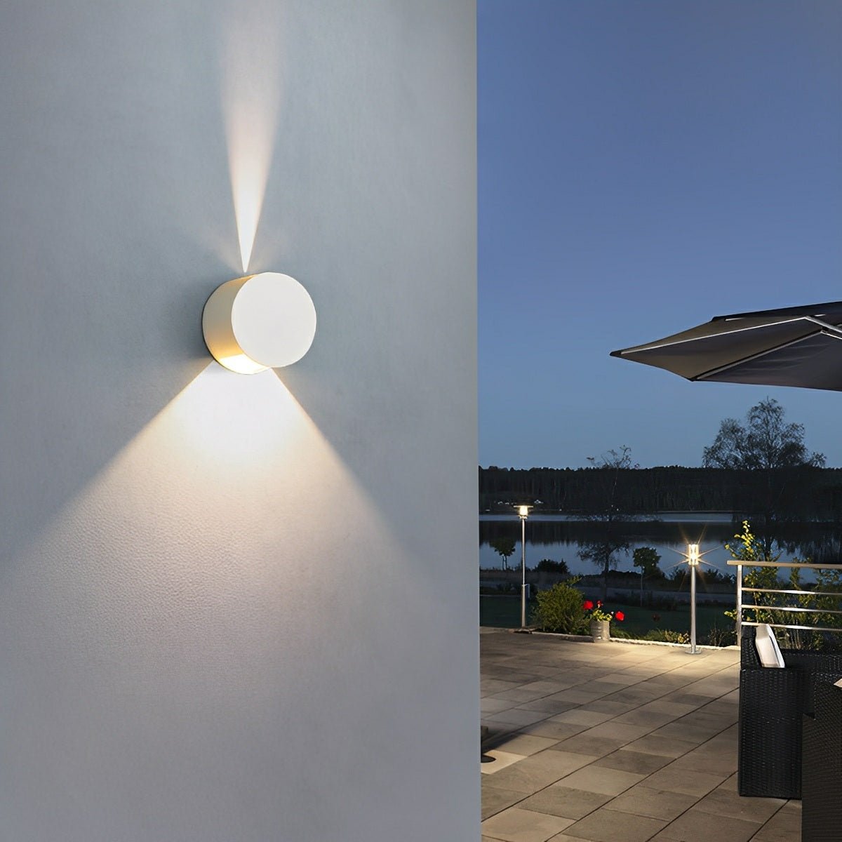 Modern Waterproof Round Up and Down Lights LED Wall Lights