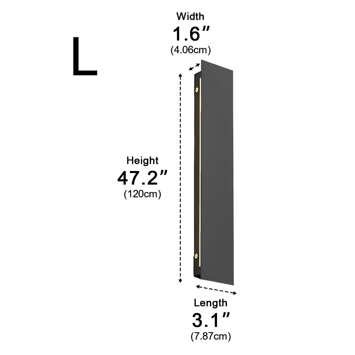 Outdoor Modern Waterproof Long Strip Bright LED Wall Light for Villa Courtyard