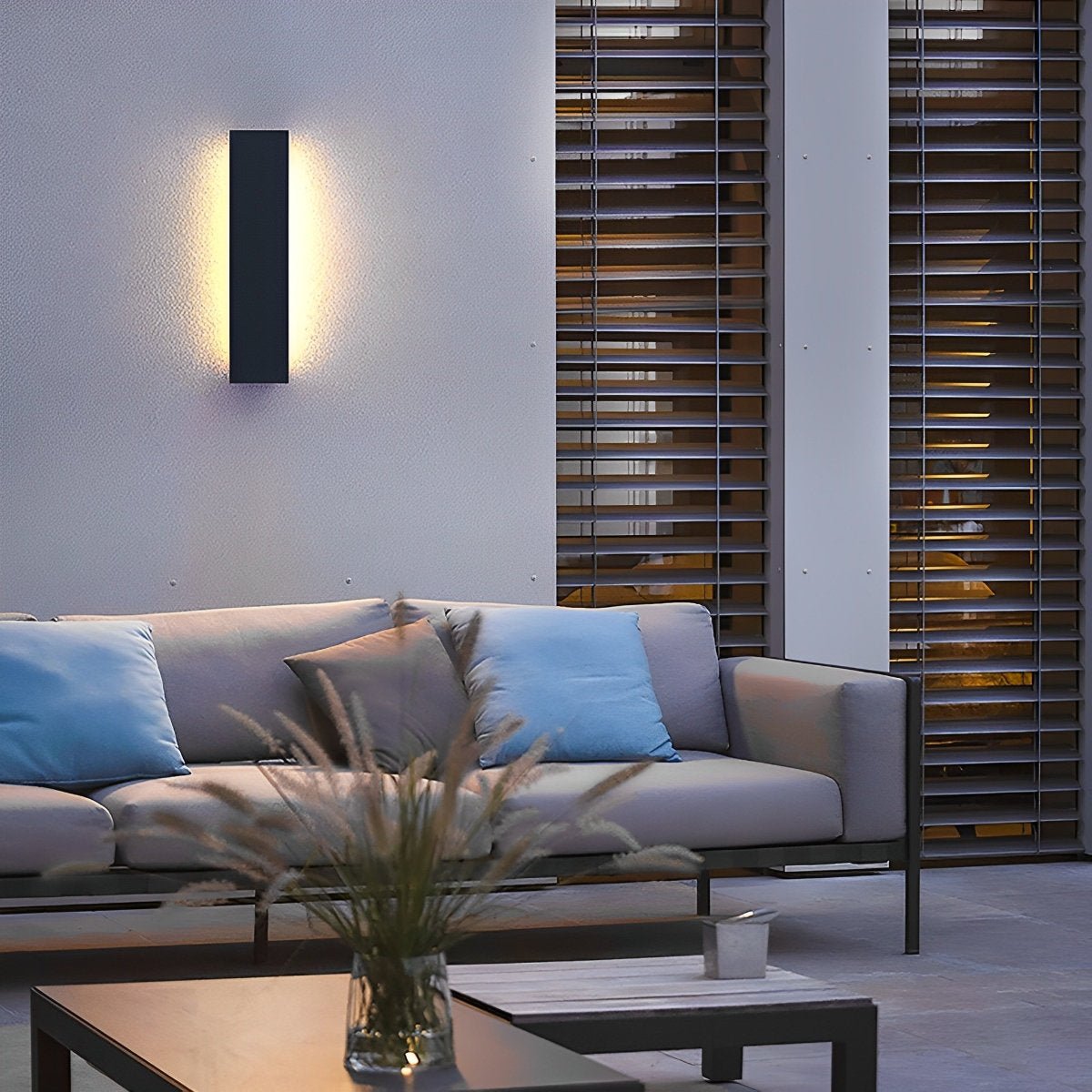 Outdoor Modern Waterproof Long Strip Bright LED Wall Light for Villa Courtyard