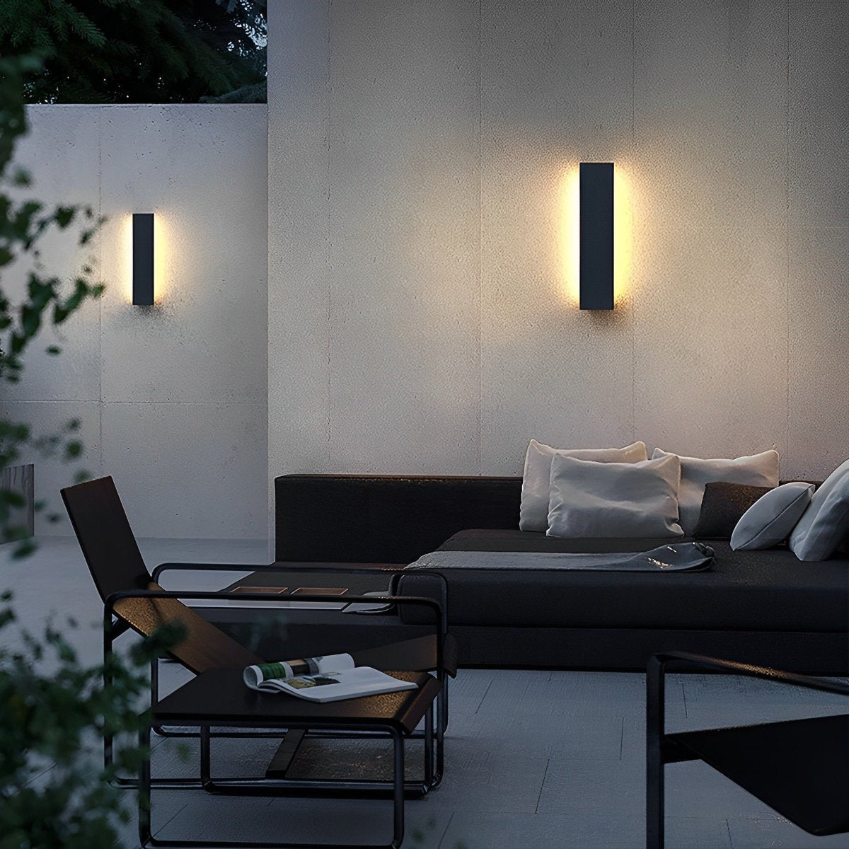 Outdoor Modern Waterproof Long Strip Bright LED Wall Light for Villa Courtyard