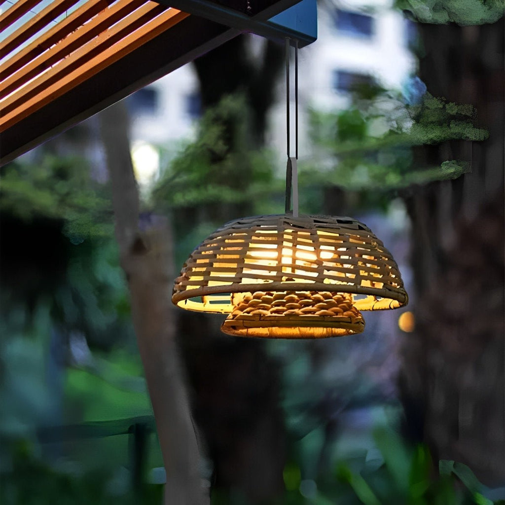 Outdoor Waterproof Hanging Lights Rattan Courtyard Patio Landscape Lamp