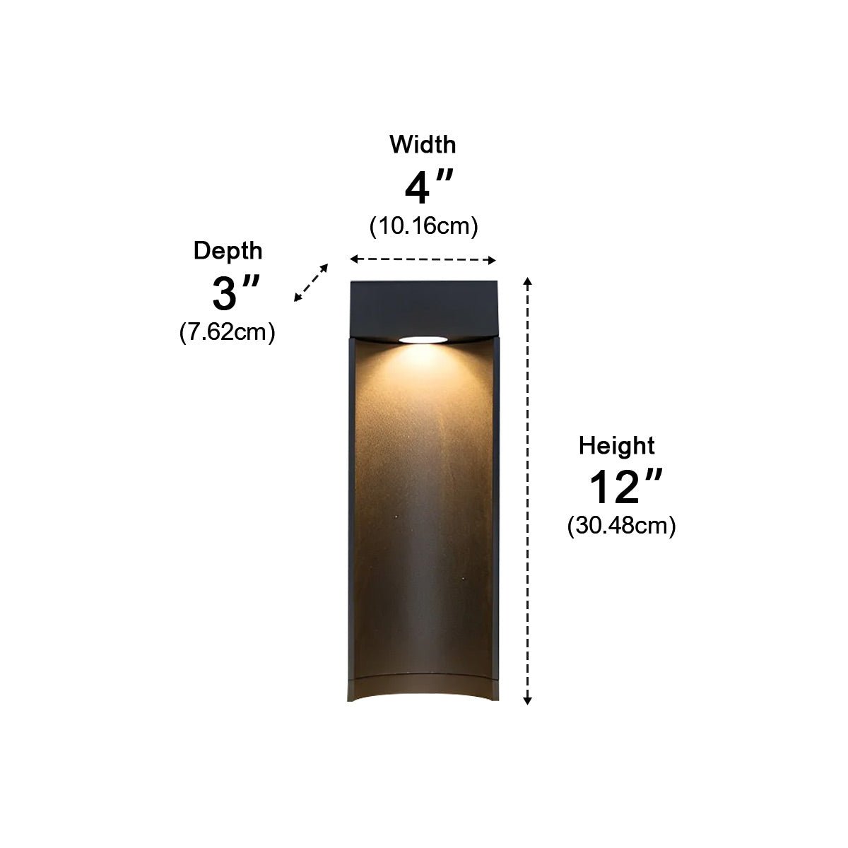 Square LED Waterproof Black Modern Outdoor Lawn Light Path Lights