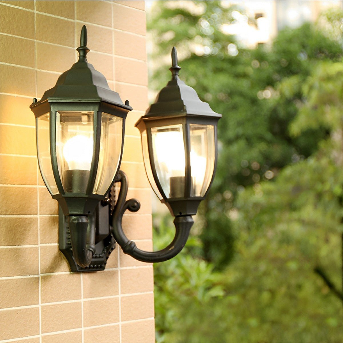 Vintage Rustic Castle Double Head  Waterproof Outdoor LED Porch Wall Lights