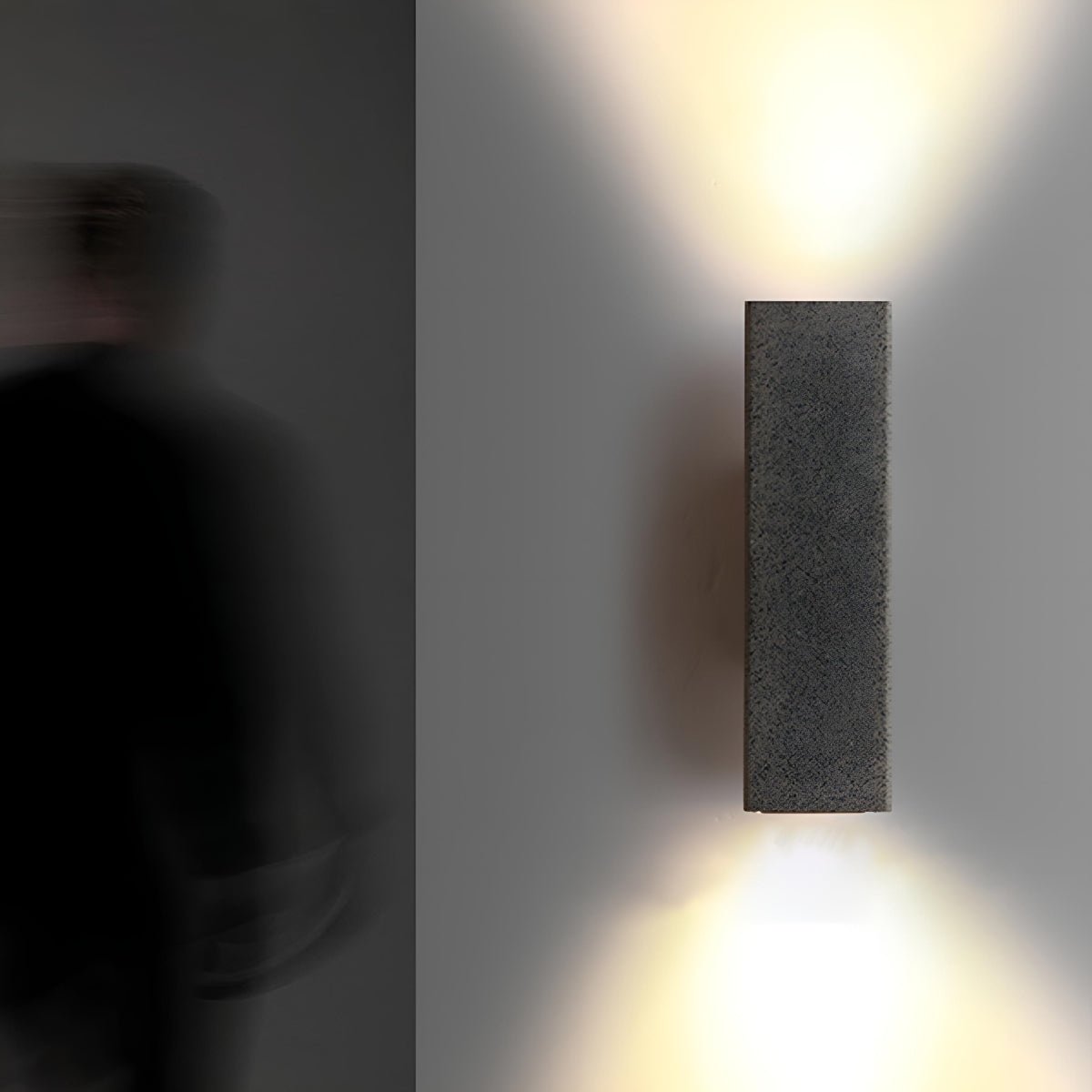 Waterproof Outdoor Concrete Rectangulart Up&Down Exterior Porch LED Wall Lights