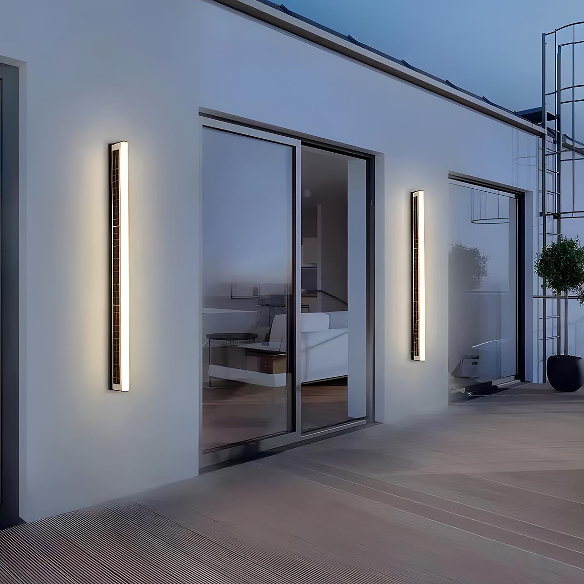 Waterproof  Solar Modern Rectangular Minimalist LED Strip Light